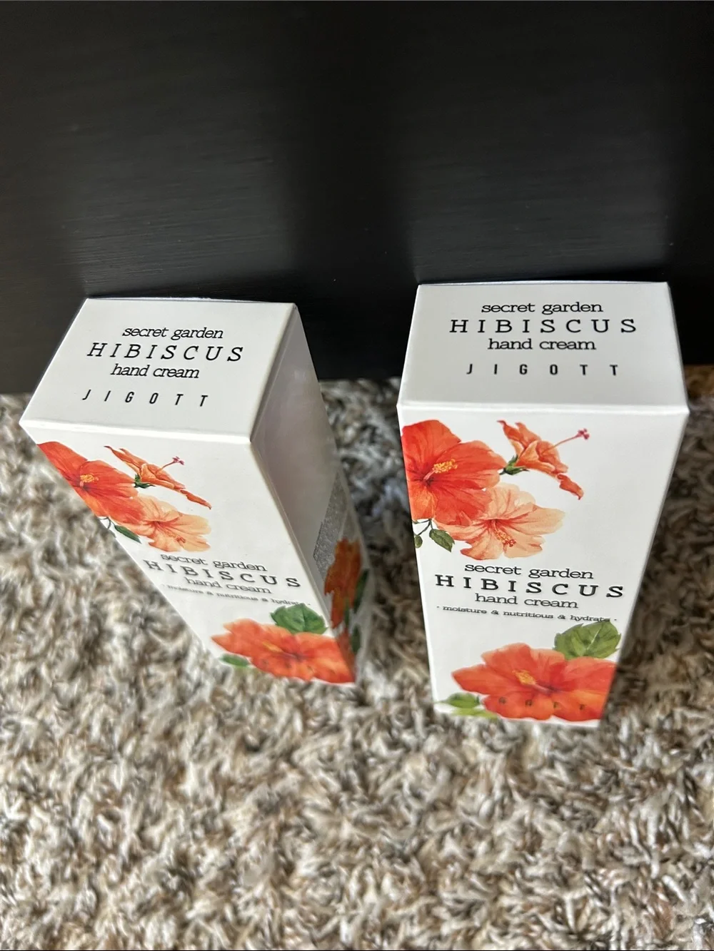Secret Garden Hibiscus Hand Cream - Orange Floral. (2 Pack).